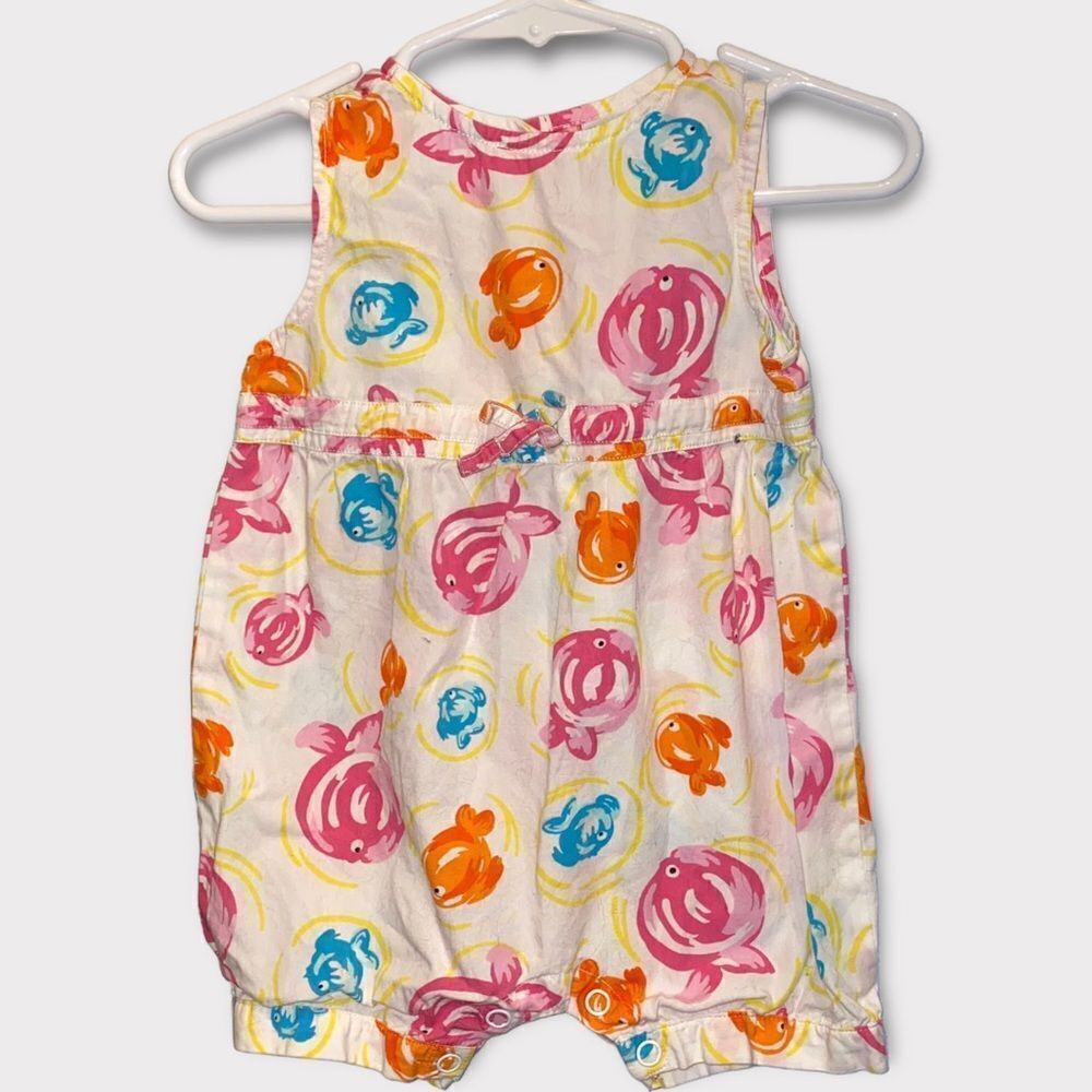 Vintage 80’s Simply Basic Colorful Fish Bubble Romper